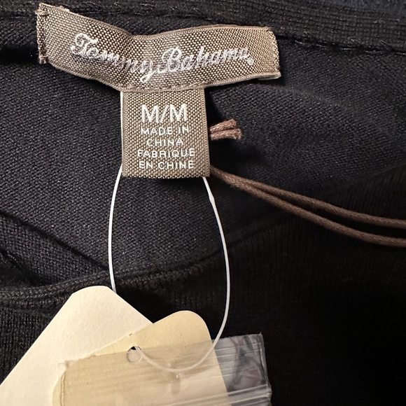 *TOMMY BAHAMA* Black Long Sleeve Dress NWT Size Medium (8-10) - Picture 10 of 11